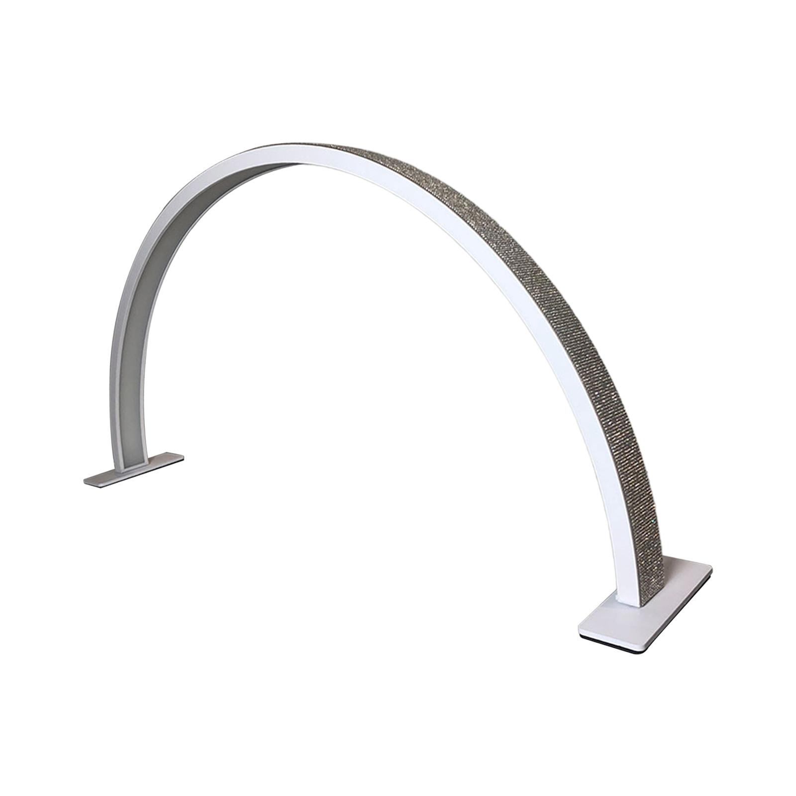 Ioensy - Lámpara De Escritorio De Uñas De Media Luna, Lámpara De Escritorio De Manicura Led Para Cejas, Extensión De Pestañas, Diamantes De Imitación Blancos