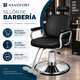 thumbnail image 2 of Sillon Barbero Silla Barberia  Sistema Hidráulico Nanofort Giro 360 Grados Negro, 2 of 8