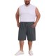 thumbnail image 2 of INSPIRE CHIC Pantalones Cortos Deportivos para Hombre Grandes y Altos con Bolsillos con Cremallera por Encima de la Rodilla y Cintura con Cordón 2XL Gris, 2 of 5