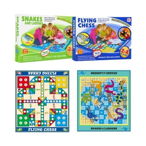 Fliperex - Juego Ludo Y Serpientes Y Escaleras Alfombra De Entretencion