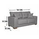 thumbnail image 5 of Sofa Versa 2 Cuerpos Tela Gris Medio, 5 of 5