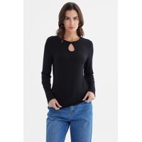 Fashionspark - Polera Mujer Ajustado Negro - Lll