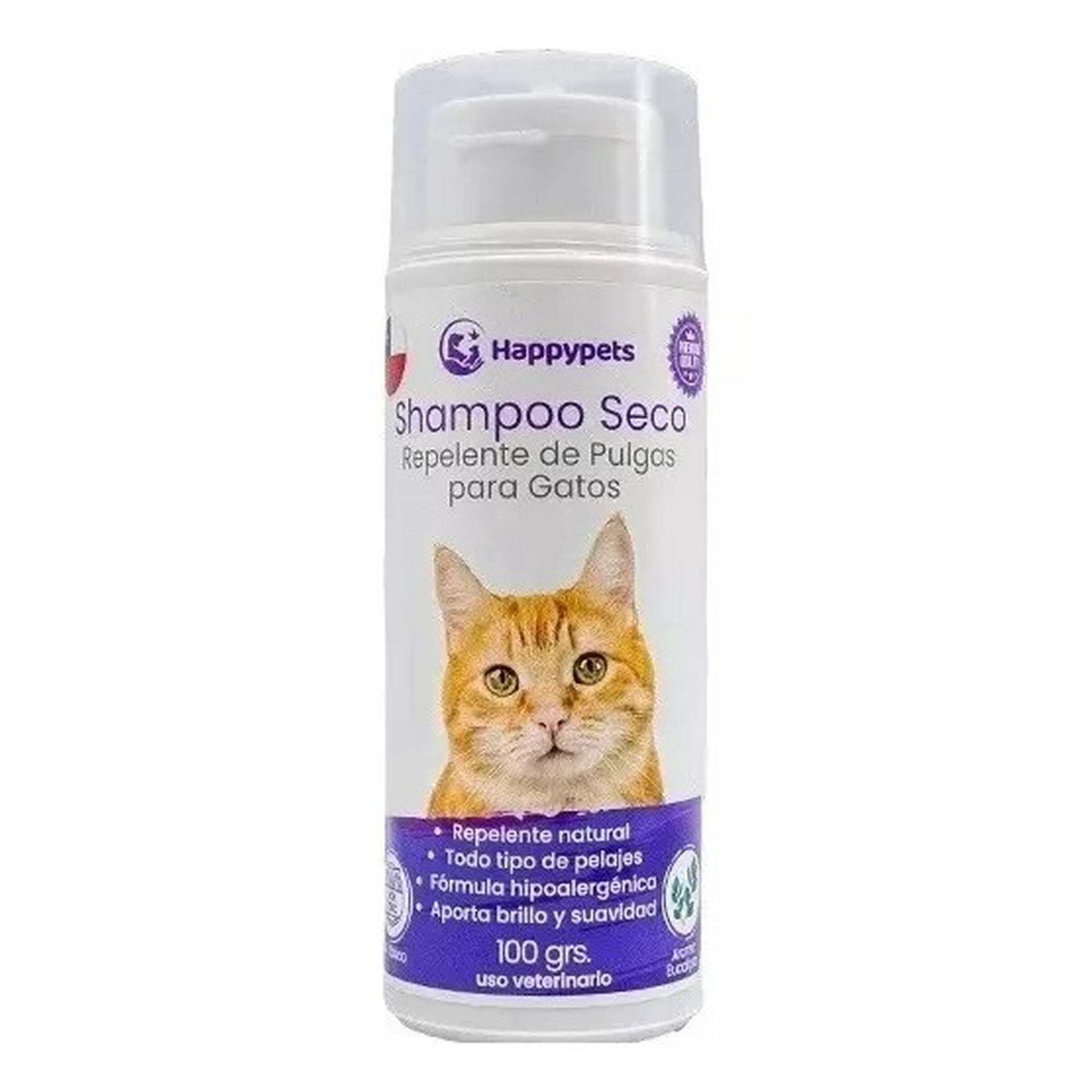 Defensor - Shampoo Seco Repelente De Pulgas Para Gatos, Hipoalergénico, Aroma Eucaliptus