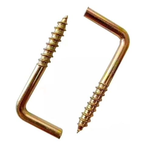 Metalfer - Tornillo Cancamo Cabeza L De Apriete Rosca Manual Con Rosca Espiral Prex 50X25X4,4 - 5Cm X 4.4Mm - Pack X 144