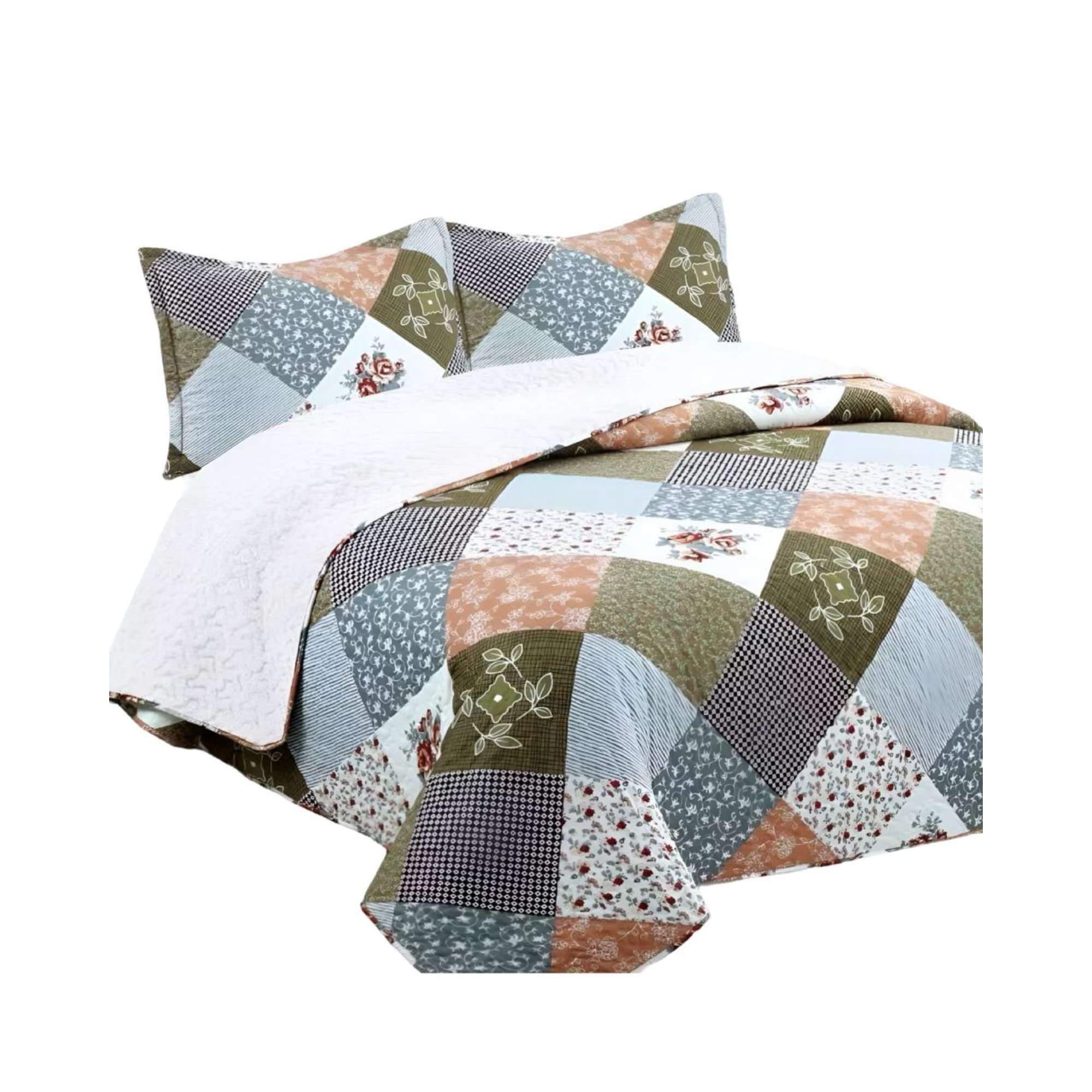 Genérico - Cubrecama Quilt Sherpa King 250x270 24