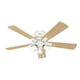 thumbnail image 1 of Ventilador de techo Hunter Crestfield 54207 132 cm con luces LED, color blanco, 1 of 8