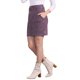 thumbnail image 4 of INSPIRE CHIC Falda de Mujer Imitación Ante Cintura Alta Casual con Cinturón Faldas Lápiz L Púrpura Oscuro, 4 of 6