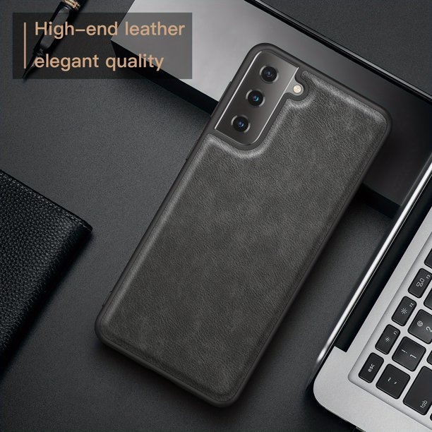 Premium Business Retro Style Back Cover Artificial Leather Case, Full Wrap Ultra-thin TPU Shock Absorption Fashion Anti-fingerprint, For, Samsung Galaxy S21 5G /S21 Plus + 5G/S21 Ultra 5G Phone Case