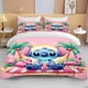 thumbnail image 1 of Stitch Bedding Set, Children's Duvet Cover, Pillowcase, Cartoon Bed Set, Home Bedroom 3 Piece Set 240x220cm Bed Sheets, 1 of 5