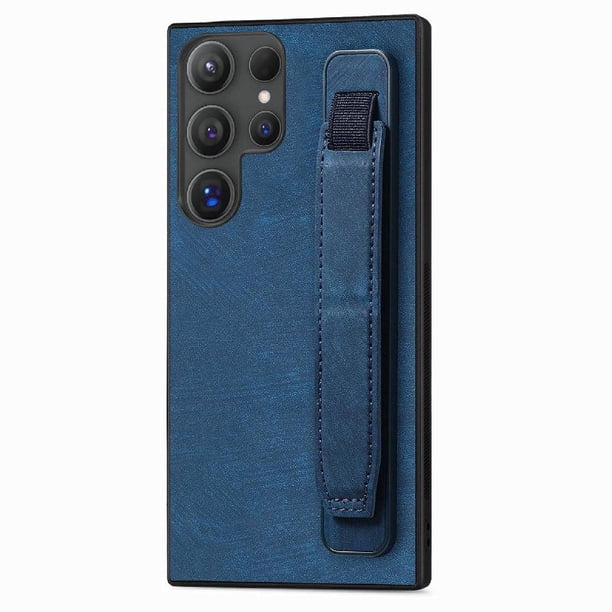 Funda Protectora con Correa para Samsung Galaxy S25 Ultra Resistente a Golpes Azul