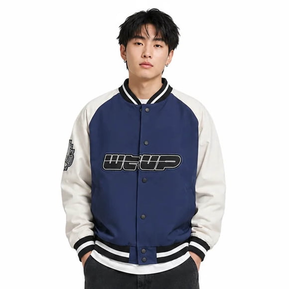 Chaqueta Hombre Whatup Varsity Buttons Blue