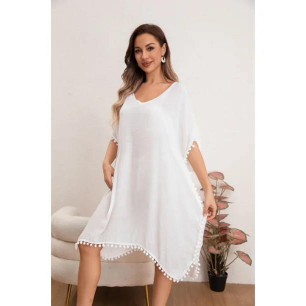 Vestido Mujer Corto Playero Salida De Baño Tunica Verano 8351