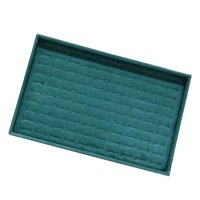 Magideal - Bandeja Organizadora De Joyas De Franela Verde, Elegante Y Lujosa, Con Cajón De Madera Para Exhibir Joyas, Bandeja Para Guardar Pendientes Y Brazaletes. 35Cmx24Cmx3Cm