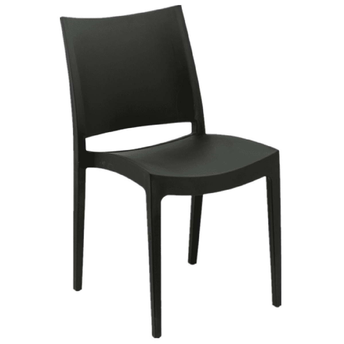 Moboi - Silla Murcia Minimalista Para Comedor O Restaurante Negra