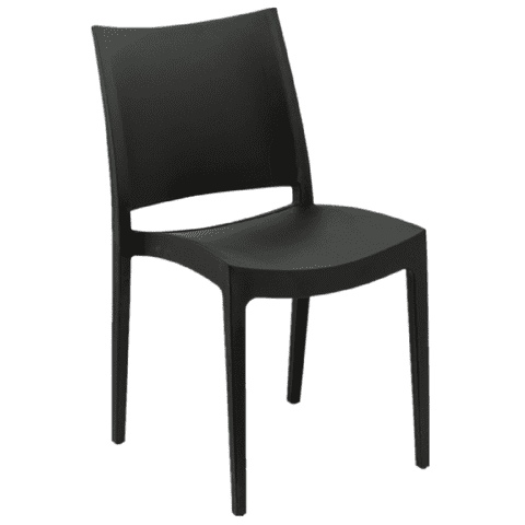 Moboi - Silla Murcia Minimalista Para Comedor O Restaurante Negra