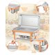 thumbnail image 5 of Bañera de Buffet GarveeHome 8 qt (7,6 L) Pack de 4 en Rosa Dorado, 5 of 7