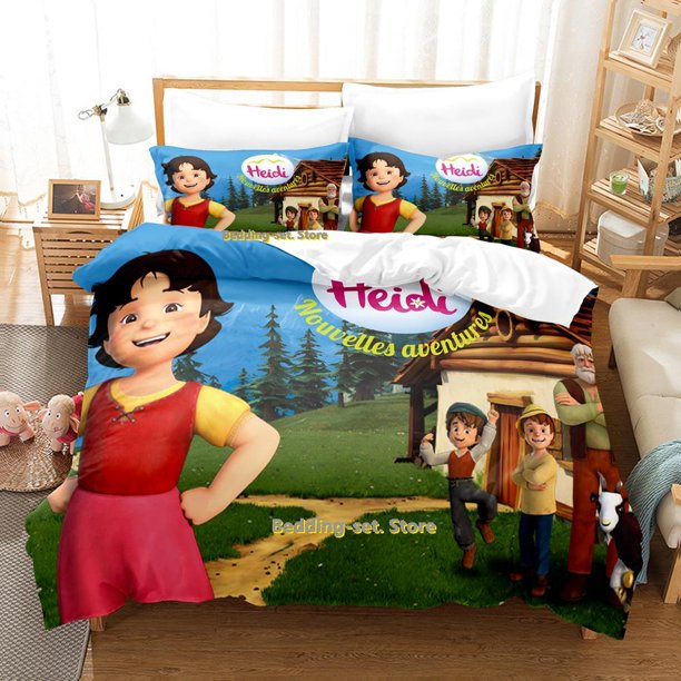 Elfin Heidi Bedding Set Single Twin Full Queen King Size Bed Set Adult Kid Bedroom Duvetcover Sets Anime colcha de verano cama Bed Sheets