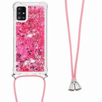 Funda Foxdock Para Samsung Galaxy A71 5G Con Cuerda Ajustable, Brillo Líquido, Protección Antigolpes Y Lente – Ideal Para Regalo