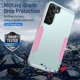thumbnail image 4 of Para Samsung Galaxy S22 5G Funda a Prueba de Golpes Resistente Protección de Cuerpo Completo de Alta Resistencia a Prueba de Polvo/caídas Cubierta Funda, Verde y Rosa, para Galaxy S22 (5G), 4 of 6