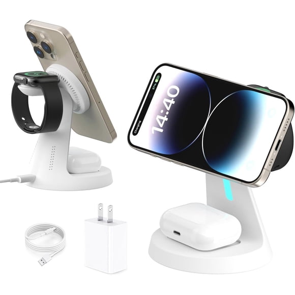 Cargador 3 En 1 Magsafe 15w Para Iphone Watch Y Airpods