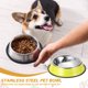 thumbnail image 5 of Cuenco para Perros de Acero Inoxidable Uxcell, Cuenco para Comida y Agua con Base de Silicona Antideslizante (33.8oz, Amarillo, 3 Piezas), 5 of 7