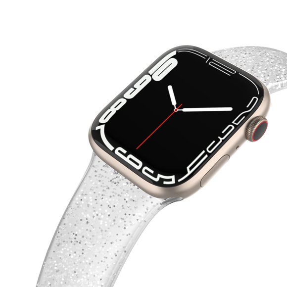 Correa de reloj EDIMENS Shiny Bling Glitter de silicona de 38 mm a 42 mm