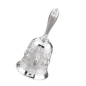 Magideal - Campana De Mano De Estilo Vintage Campana, Campana De Viento Campana De Escritorio Campanas De Llamada, Áreas De Recepción De Cocina De Servicio Resta Plata