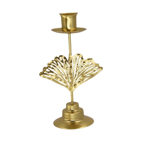 Candelero Cónico Para Sala De Estar, Inauguración De La Casa, Cocina, Repisa, Candelabro De Hierro, Hoja De Ginkgo