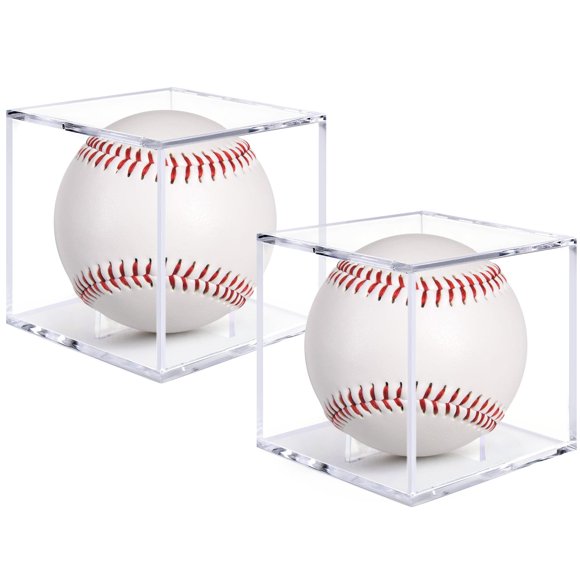 Estuche para exhibir pelotas de béisbol Guirnd 2 piezas acrílico UV 8 cm