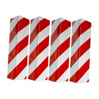 Ioensy - Protector De Pared De Garaje Reflectante, Resistente, Ligero, Portátil, De Espuma, 4 Esquinas Rojas Y Blancas