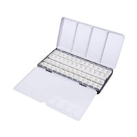 Magideal - Estuche De Metal Para Paletas De Acuarela, Latas De Pintura Vacías, Cajas De Paletas, Latas De Acuarela Para Bricolaje, Acuarelas, Óleos, Pinturas Y 52 Medias Sartenes