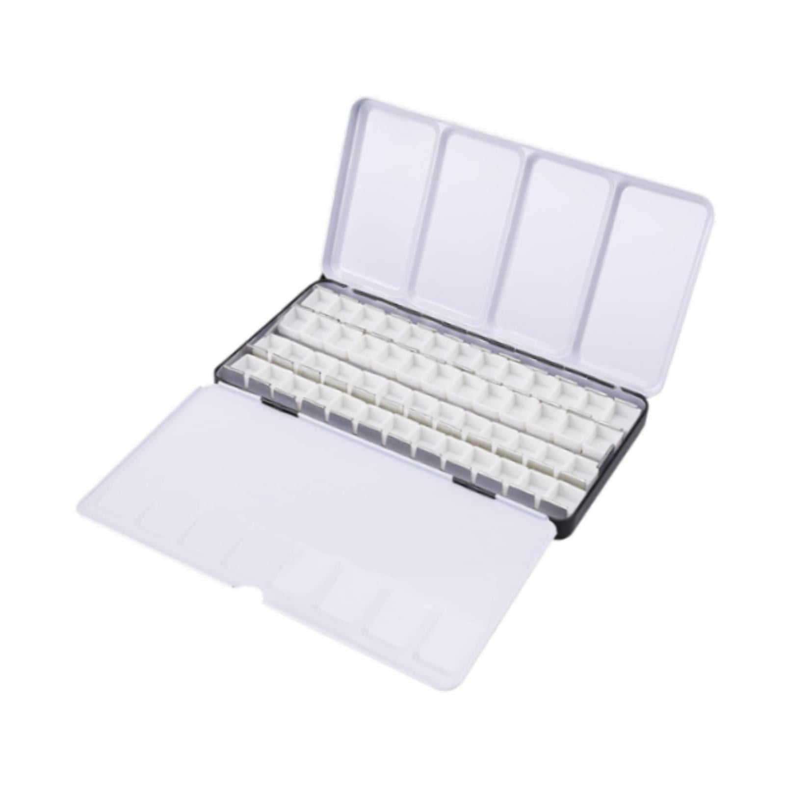 Magideal - Estuche De Metal Para Paletas De Acuarela, Latas De Pintura Vacías, Cajas De Paletas, Latas De Acuarela Para Bricolaje, Acuarelas, Óleos, Pinturas Y 52 Medias Sartenes