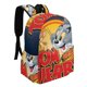 thumbnail image 2 of Tom y Jerry-theme Backpack, Campus style schoolbag Bookbag with Adjustable Shoulder Straps And Large Zip Compartment, Unisex Travel Bags.42x30x15cm, 2 of 6