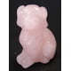 thumbnail image 1 of Estatua pequeña de perro de cuarzo rosa Feng Shui, 1 of 1