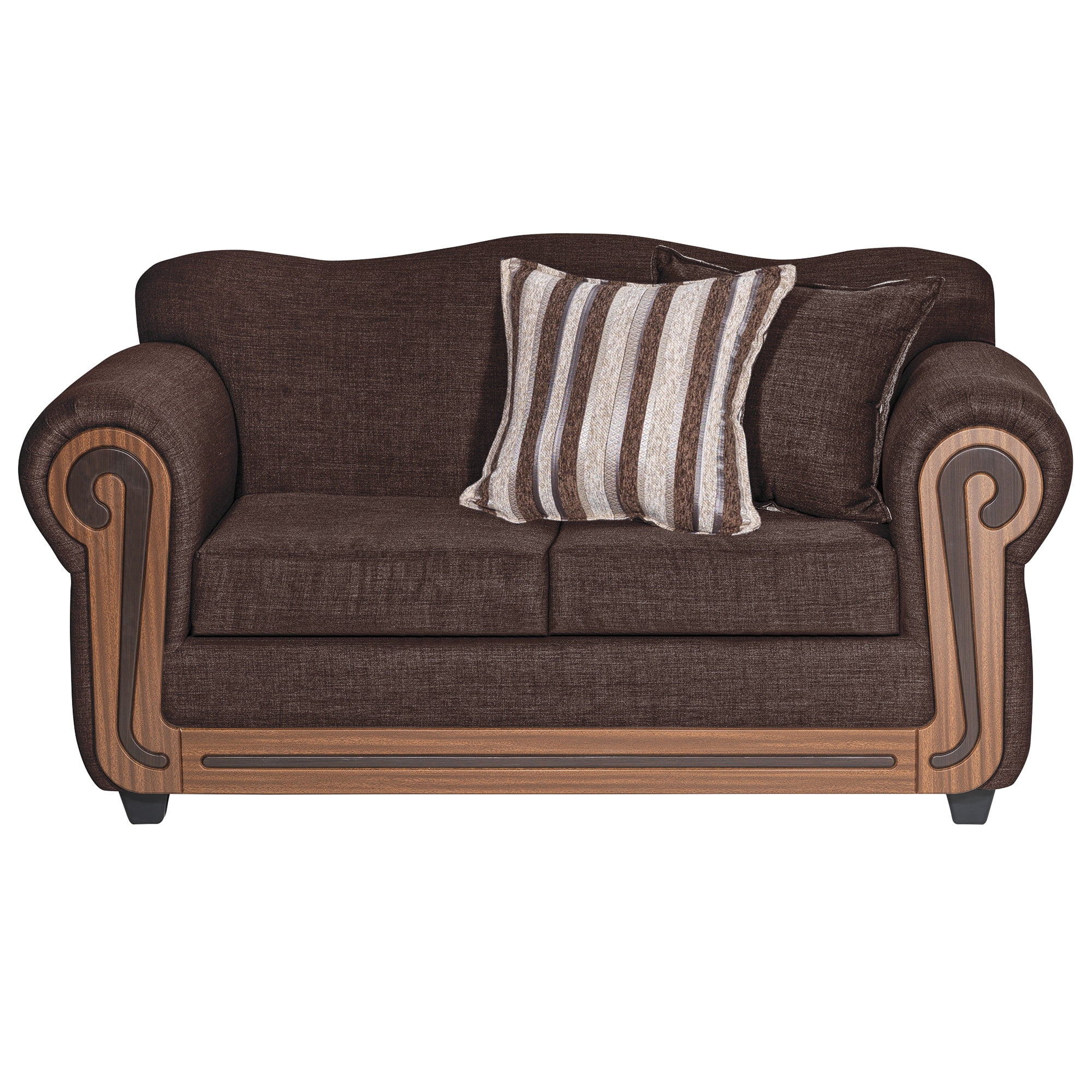 Colbox - Sofá Silverado 2 Cuerpos Tela Chocolate