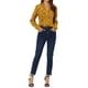 thumbnail image 2 of INSPIRE CHIC Blusa Floral de Manga Larga con Botones y Cuello en V para Mujer XL Amarillo, 2 of 6