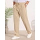 thumbnail image 4 of INSPIRE CHIC Pantalones de Playa de Lino de Verano Transpirables para Hombre con Cintura de Cordón 28 Caqui, 4 of 5