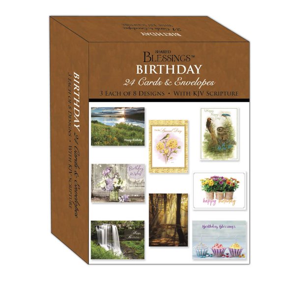 Tarjetas de felicitación Shared Blessings – 24 unidades (KJV)