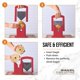 thumbnail image 4 of Cuchilla universal antiadherente Hoan para rebanar bagels con forma de guillotina, color rojo, 4 of 6