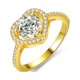 thumbnail image 1 of Anillos de Compromiso de Moissanita para Mujer 1 Uds Corazón Color D Claridad VVS1 Anillos de Diamante Chapado en 14K Plata Esterlina 925 Moissanita Alianzas de Boda con Certificado, 1 of 8