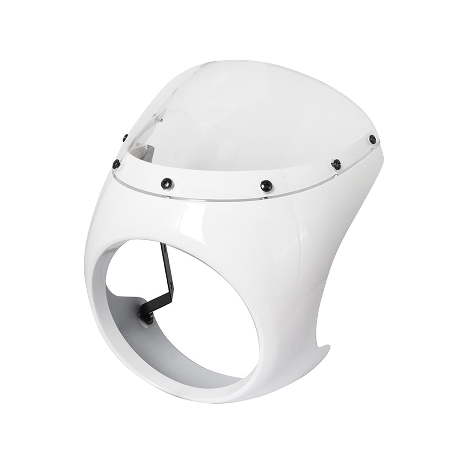 Magideal - Pantalla De Carenado De Faro, Cubierta De Parabrisas De Motocicleta, Accesorios, Accesorio, Cubierta De Carenado De Pantalla De Viento, Deflector De V , Blanco