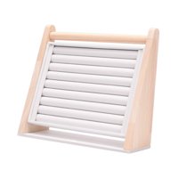 Magideal - Anillos Soporte De Exhibición Bandeja De Exhibición Vertical Gran Capacidad 9 Ranuras Largas Organizador De Joyas Escaparate Para Pendientes Encimera Blanco