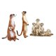 thumbnail image 1 of Adorno De Escritorio De Figura De Acción De Animales Salvajes De Suricata De Pie De Simulación De 3 Piezas, 1 of 5
