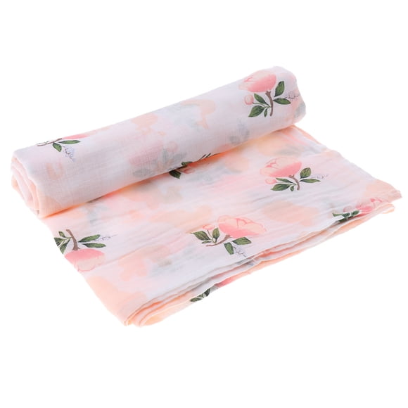 Suave manta envoltura de bebé de muselina recién nacido toalla de algodón swaddle rosa
