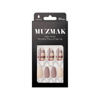 Muzmak - - Uñas Press On Cozy Sand Almond 36 U.