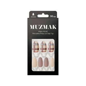 Muzmak - - Uñas Press On Cozy Sand Almond 36 U.
