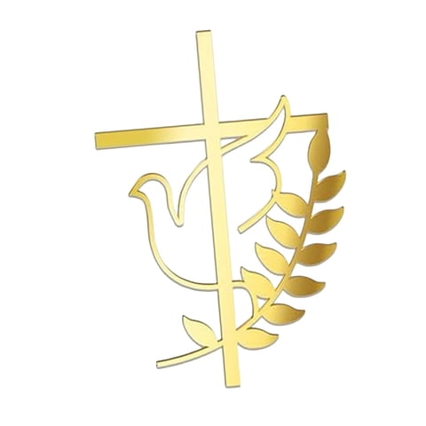 Magideal - Adorno Para Tarta Con Forma De Cruz, Decoración Para Tartas, Decoración, Suministros Para Cupcakes Diy, Decoración Dorada, Acrílico Para Cumpleaños, Estilo A