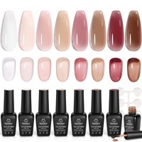 Beetles Gel Polish - Set De Esmaltes De Uñas Beetles Jelly Gel Sweet Temptation, 8 Colores
