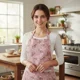 thumbnail image 5 of Delantal de Cocina Vintage con Flores y Bolsillo para Mujer 70cm, 5 of 5
