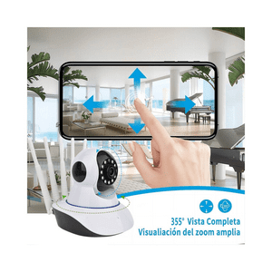 Movi - Cámara De Seguridad Wifi 355° Con Control Remoto Y Zoom Digital